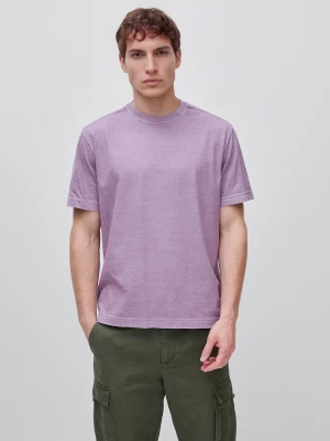 Benetton, Pigment Dyed T-shirt, Size: XS, Violet, Men United Colors of Benetton