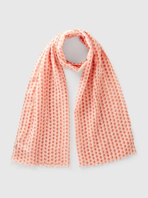 Benetton, Pink And Red Polka Dot Scarf, size OS, Pink, Women United Colors of Benetton