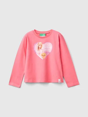 Benetton, Pink Barbie T-shirt With Glossy Print, size 104, Pink, Kids United Colors of Benetton