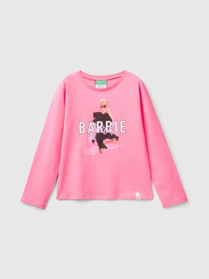 Benetton, Pink Barbie T-shirt With Glossy Print, size 2XL, Pink, Kids United Colors of Benetton