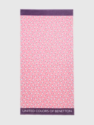Benetton, Pink Beach Towel With Blueberry Pattern, size OS, Pink, Kids United Colors of Benetton
