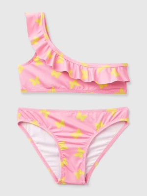 Benetton, Pink Bikini With Butterfly Pattern, size XXS, Pink, Kids United Colors of Benetton