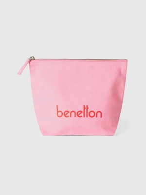 Benetton, Pink Clutch In Pure Cotton, size OS, Pink, Women United Colors of Benetton