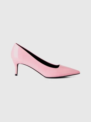 Benetton, Pink Pumps With Patent Leather Heels, size 35, Pastel Pink, Women United Colors of Benetton
