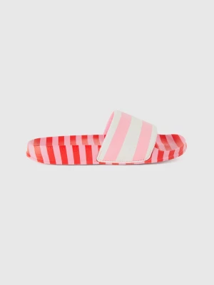 Benetton, Pink, Red And White Striped Slippers, size 33, Multi-color, Kids United Colors of Benetton
