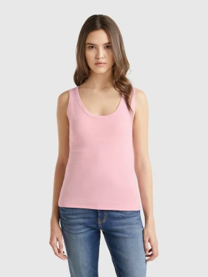 Benetton, Pink Tank Top In Pure Cotton, size XXS, Pink, Women United Colors of Benetton