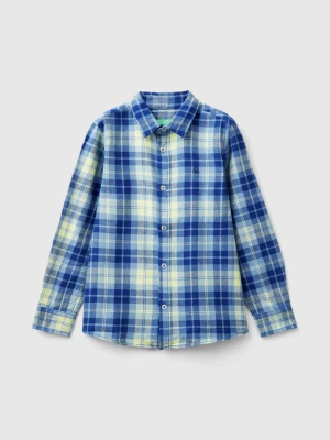 Benetton, Plaid Shirt In 100% Cotton, size XL, Multi-color, Kids United Colors of Benetton