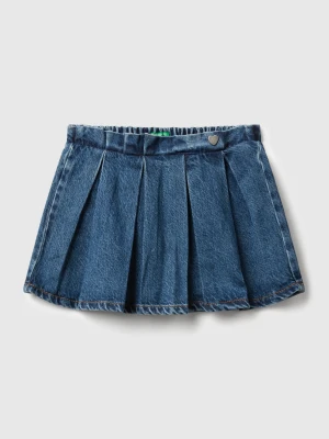 Benetton, Pleated Denim Skirt, Size: 104, Blue, Kids United Colors of Benetton