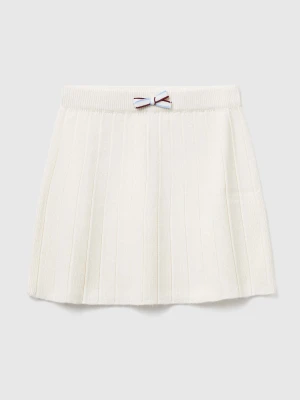 Benetton, Pleated Knit Skirt, Size: XL, Creamy White, Kids United Colors of Benetton