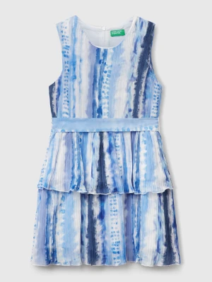 Benetton, Pleated Patterned Dress, size XL, Multi-color, Kids United Colors of Benetton