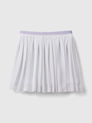 Benetton, Pleated Skirt, size L, White, Kids United Colors of Benetton