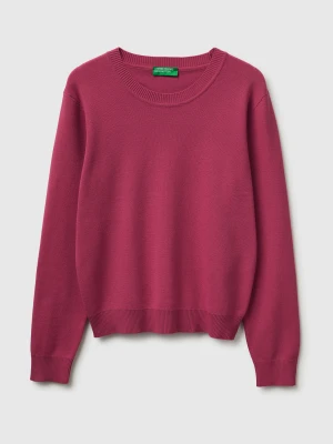 Benetton, Plum Sweater In Cotton Tricot, Size: XS, Plum, Women United Colors of Benetton
