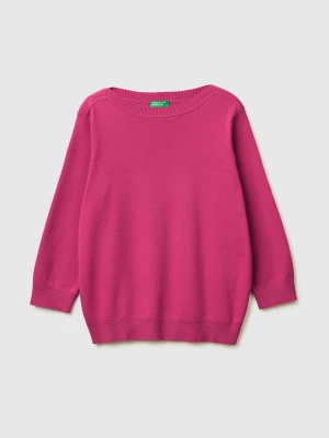 Benetton, Plum Sweater With Boat Neck, Size: S, Plum, Women United Colors of Benetton