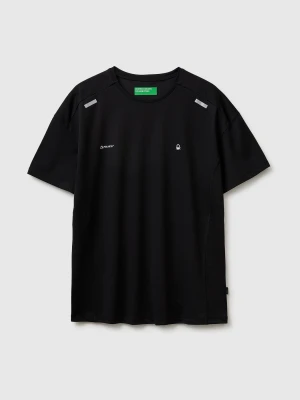 Benetton, Polartec® Technical Fabric T-shirt, Size: XS, Black, Men United Colors of Benetton