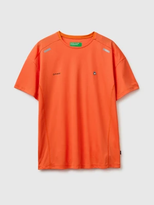 Benetton, Polartec® Technical Fabric T-shirt, Size: XS, Orange, Men United Colors of Benetton