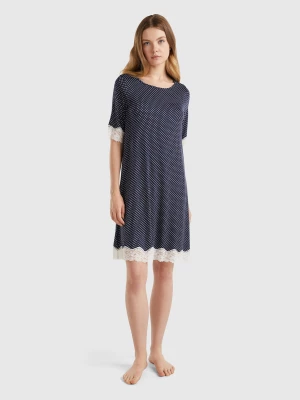 Benetton, Polka Dot Nightdress, size S, Blue, Women United Colors of Benetton