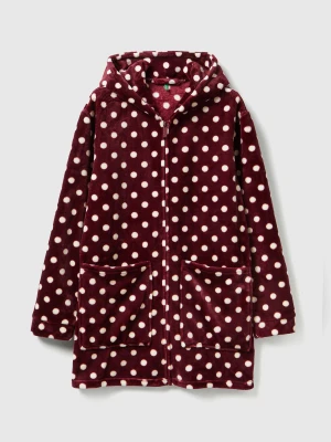 Benetton, Polka Dot Robe, Size: XXS, Burgundy, Women United Colors of Benetton