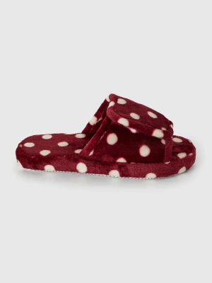 Benetton, Polka Dot Slippers, Size: 41, Burgundy, Women United Colors of Benetton