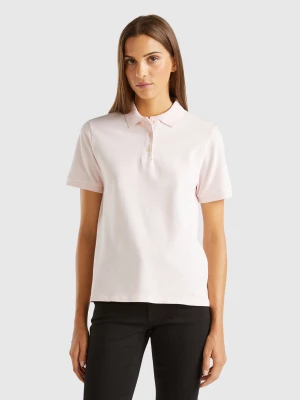 Benetton, Polo In Stretch Organic Cotton, size S, Pastel Pink, Women United Colors of Benetton