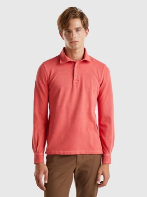 Benetton, Polo In Stretch Organic Cotton, size XS, Peach, Men United Colors of Benetton