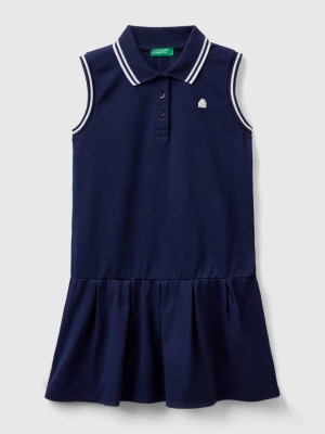Benetton, Polo-style Dress, size 2XL, Dark Blue, Kids United Colors of Benetton