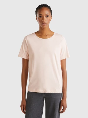 Benetton, Powder Pink Short-sleeve T-shirt, size XL, Soft Pink, Women United Colors of Benetton