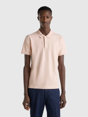 Benetton, Powder Pink Slim Fit Polo, size XS, Soft Pink, Men United Colors of Benetton