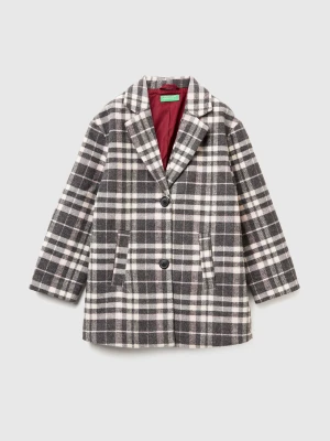 Benetton, Prince Of Wales Coat, Size: XL, Multi-color, Kids United Colors of Benetton