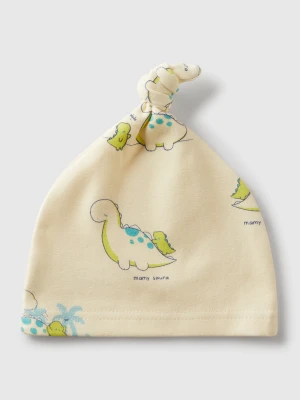 Benetton, Printed Hat With Knot, size 82, Vanilla, Kids United Colors of Benetton