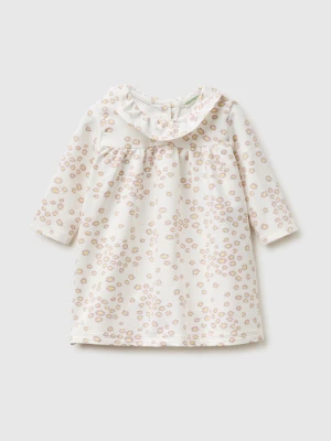 Benetton, Printed Sweatshirt Dress, Size: 82, Creamy White, Kids United Colors of Benetton
