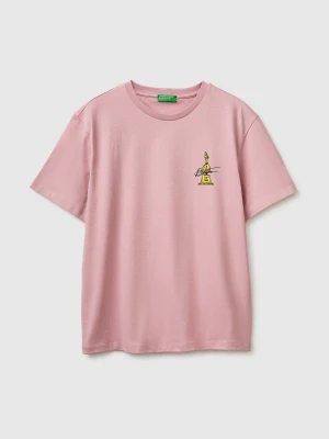 Benetton, Printed T-shirt, Size: XS, Pink, Men United Colors of Benetton