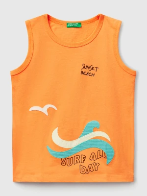 Benetton, Printed Tank Top, size 116, Orange, Kids United Colors of Benetton