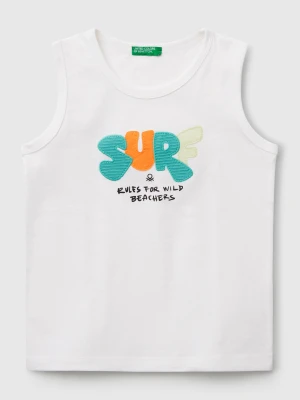 Benetton, Printed Tank Top, size 116, White, Kids United Colors of Benetton