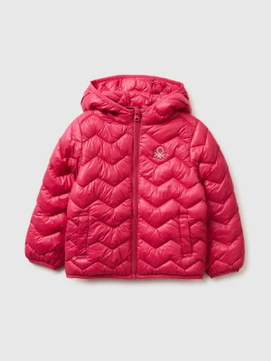 Benetton, Puffer Jacket With Hood, Size: 116, Fuchsia, Kids United Colors of Benetton