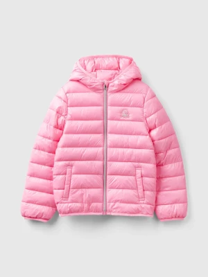 Benetton, Puffer Jacket With Hood, size 2XL, Pink, Kids United Colors of Benetton