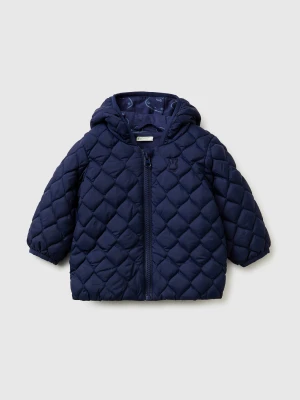 Benetton, Puffer Jacket With Hood, Size: 82, Dark Blue, Kids United Colors of Benetton