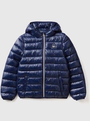 Benetton, Puffer Jacket With Hood, size L, Dark Blue, Kids United Colors of Benetton