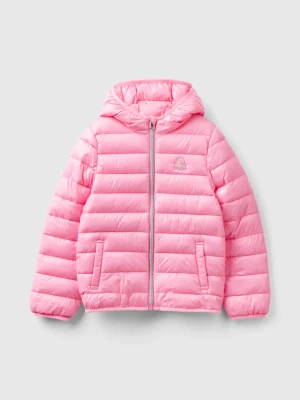 Benetton, Puffer Jacket With Hood, size L, Pink, Kids United Colors of Benetton