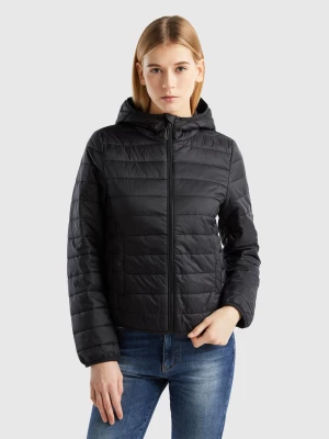 Benetton, Puffer Jacket With Recycled Wadding, size L, Black, Women United Colors of Benetton