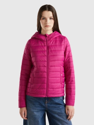 Benetton, Puffer Jacket With Recycled Wadding, size XXS, Cyclamen, Women United Colors of Benetton