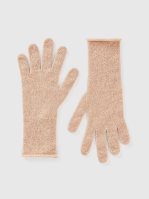 Benetton, Pure Cashmere Gloves, size OS, Beige, Women United Colors of Benetton