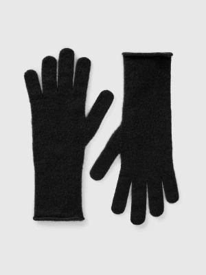 Benetton, Pure Cashmere Gloves, size OS, Black, Women United Colors of Benetton