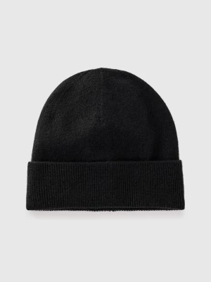 Benetton, Pure Cashmere Hat, size OS, Black, Women United Colors of Benetton