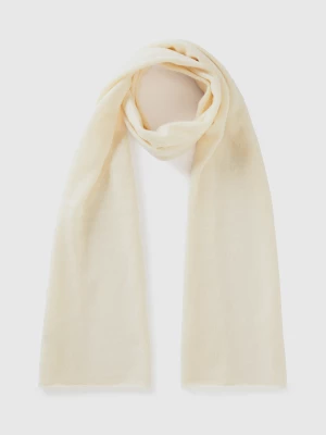 Benetton, Pure Cashmere Scarf, size OS, Creamy White, Women United Colors of Benetton