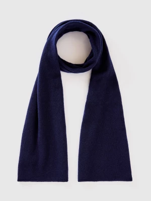 Benetton, Pure Cashmere Scarf, size OS, Dark Blue, Women United Colors of Benetton