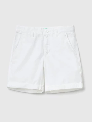 Benetton, Pure Cotton Bermudas, size 2XL, White, Kids United Colors of Benetton