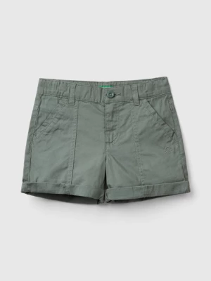 Benetton, Pure Cotton Bermudas, size 90, Military Green, Kids United Colors of Benetton