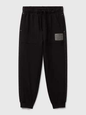 Benetton, Pure Cotton Joggers, Size: 2XL, Black, Kids United Colors of Benetton