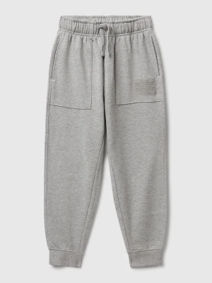 Benetton, Pure Cotton Joggers, Size: XL, Light Gray, Kids United Colors of Benetton