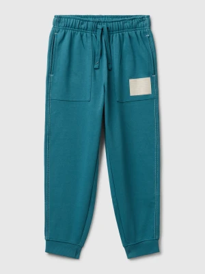 Benetton, Pure Cotton Joggers, Size: XL, Teal, Kids United Colors of Benetton